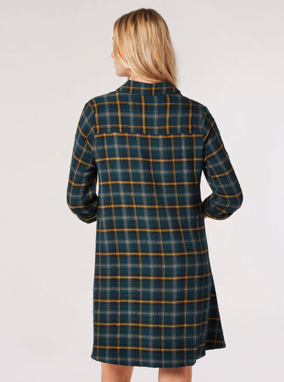 Checked Shirt Mini Dress
