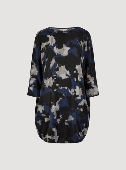 Paint Splash Jersey Knit Mini Dress