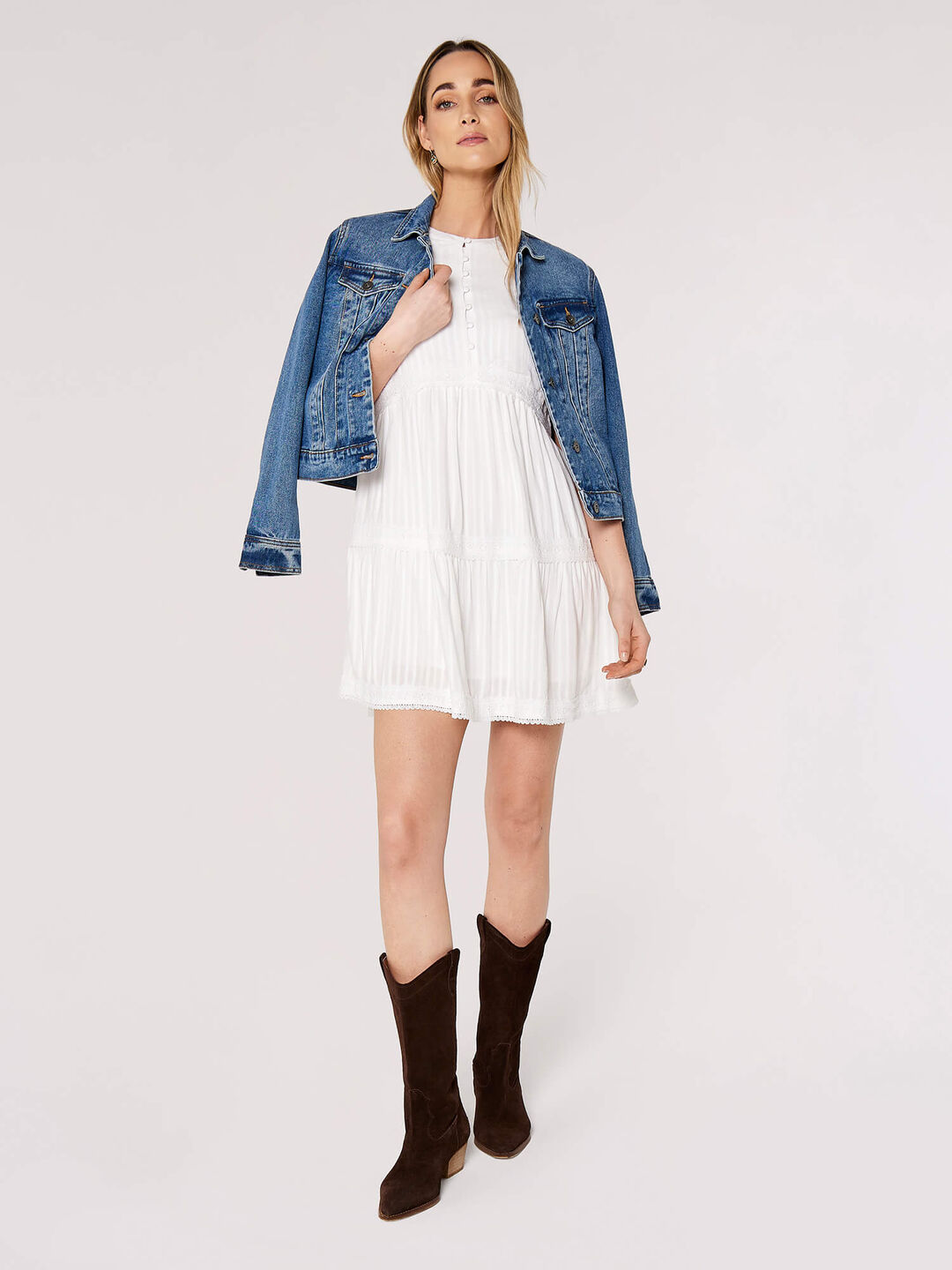 Image of Boho Tiered Mini Dress