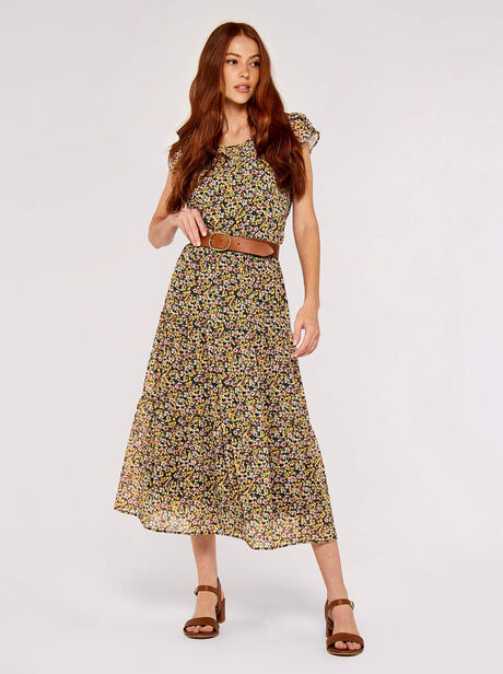 Pansy Ditsy Tiered Skirt