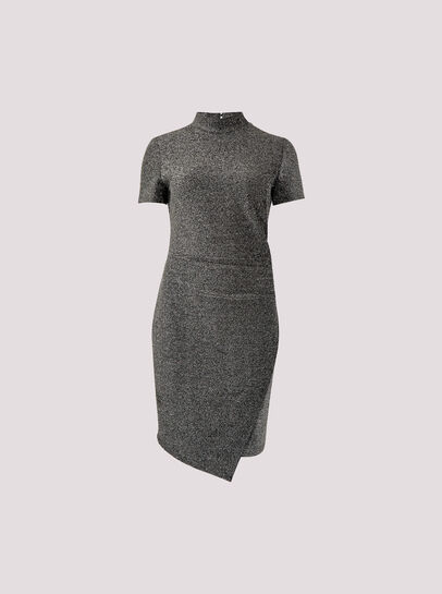 Sparkle Ruched Wrap Mini Dress