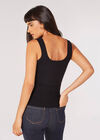 Knitted Tank Top, Black, large