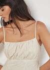 Linen Blend Camisole Midi Dress, Stone, large
