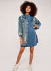 Mock Neck Jumper Mini Dress, Blue, large