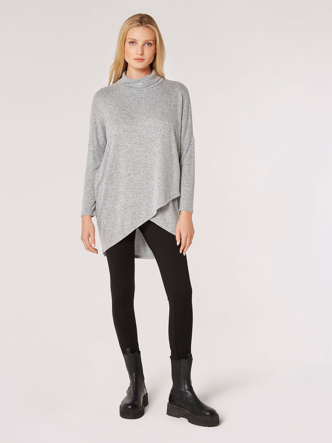 Image of Soft Touch Wrap Tunic Top