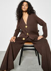 Soft Knit Wide Leg Trousers, Brown, large