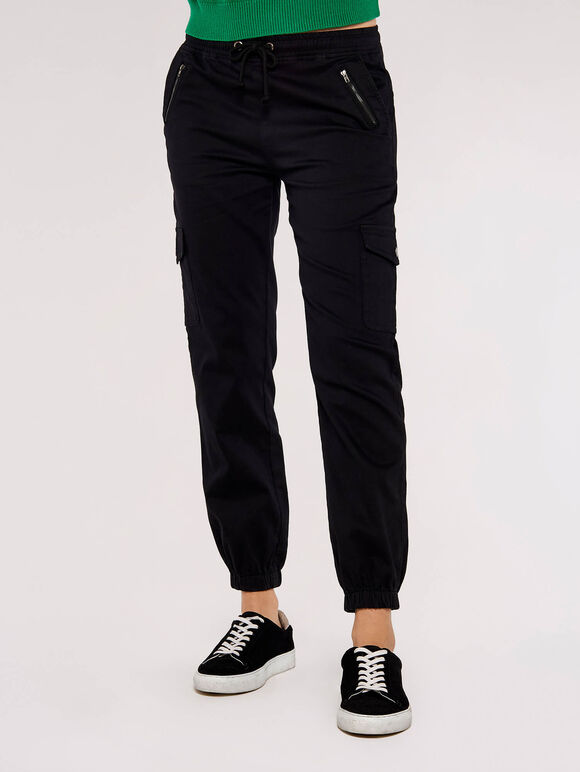 Combat Cargo Trousers, Black, large