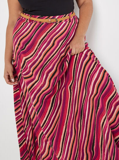 Curve Retro Wave Maxi Skirt