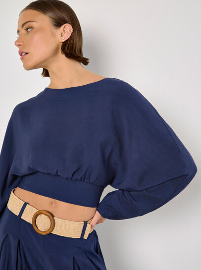 Split Back Crop Top