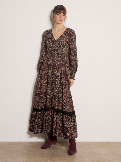 Paisley Floral Maxi Dress