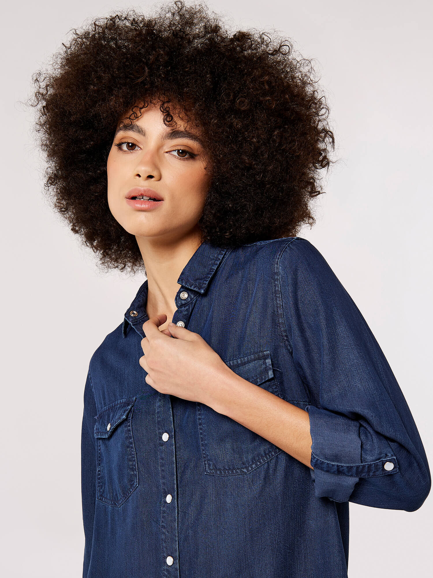 Apricot denim dress hot sale