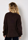 Embroidered Flower Jumper, Brown, large