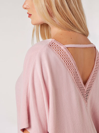 Crochet Back Detail Knitted Top