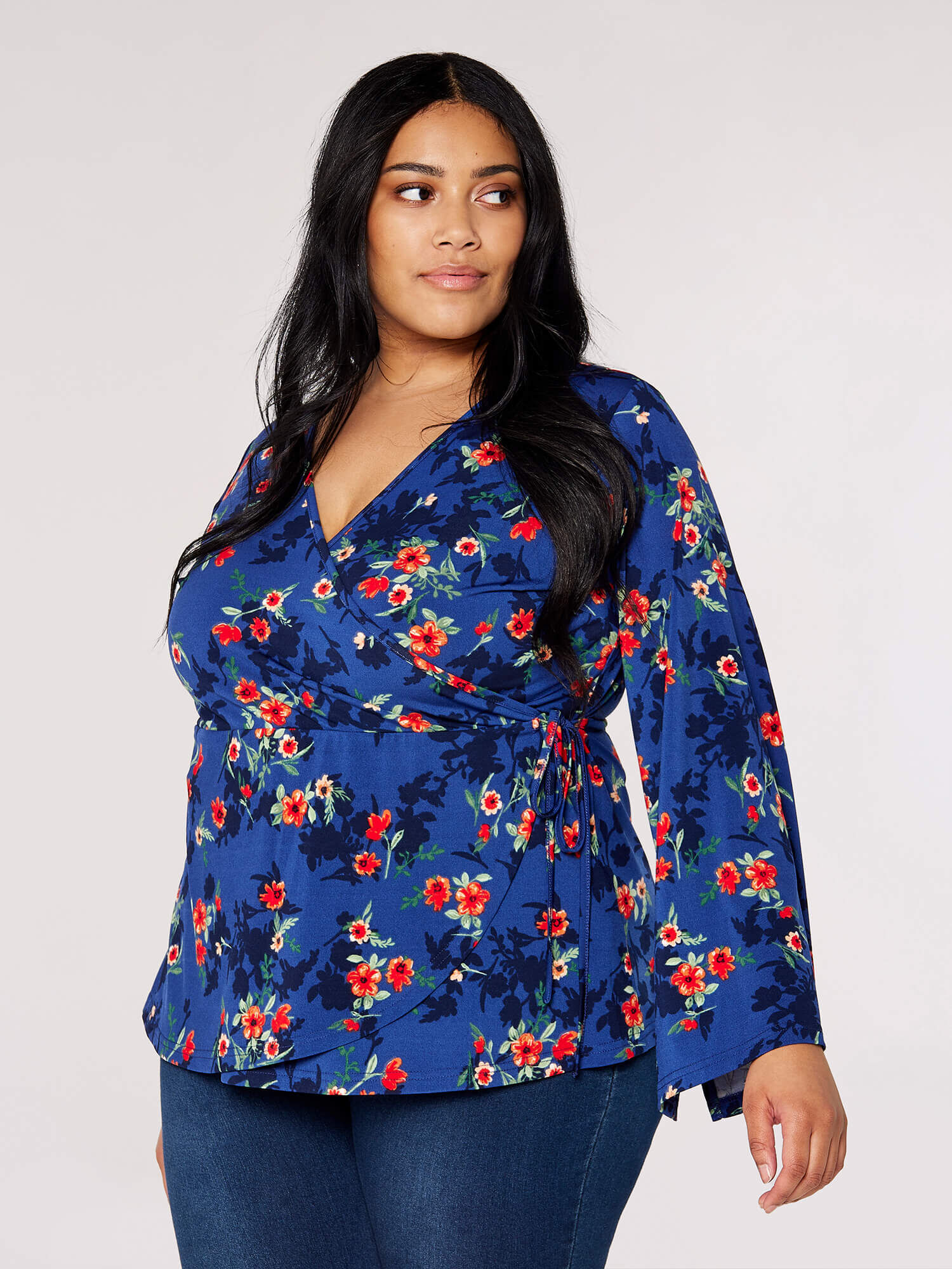 Plus top wrap tops