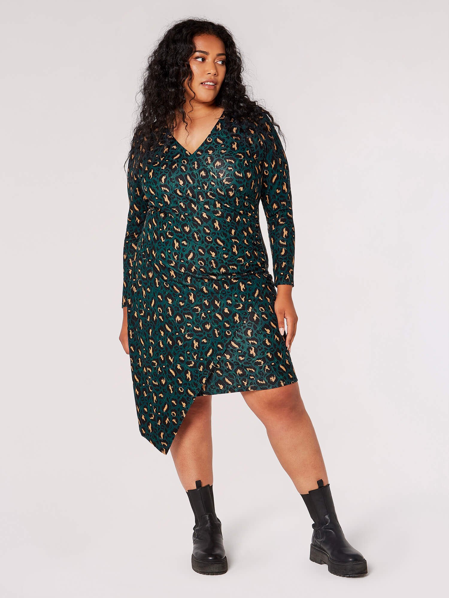Cheetah overall dress top