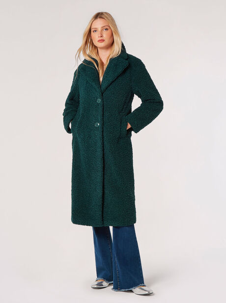 Longline Borg Teddy Coat