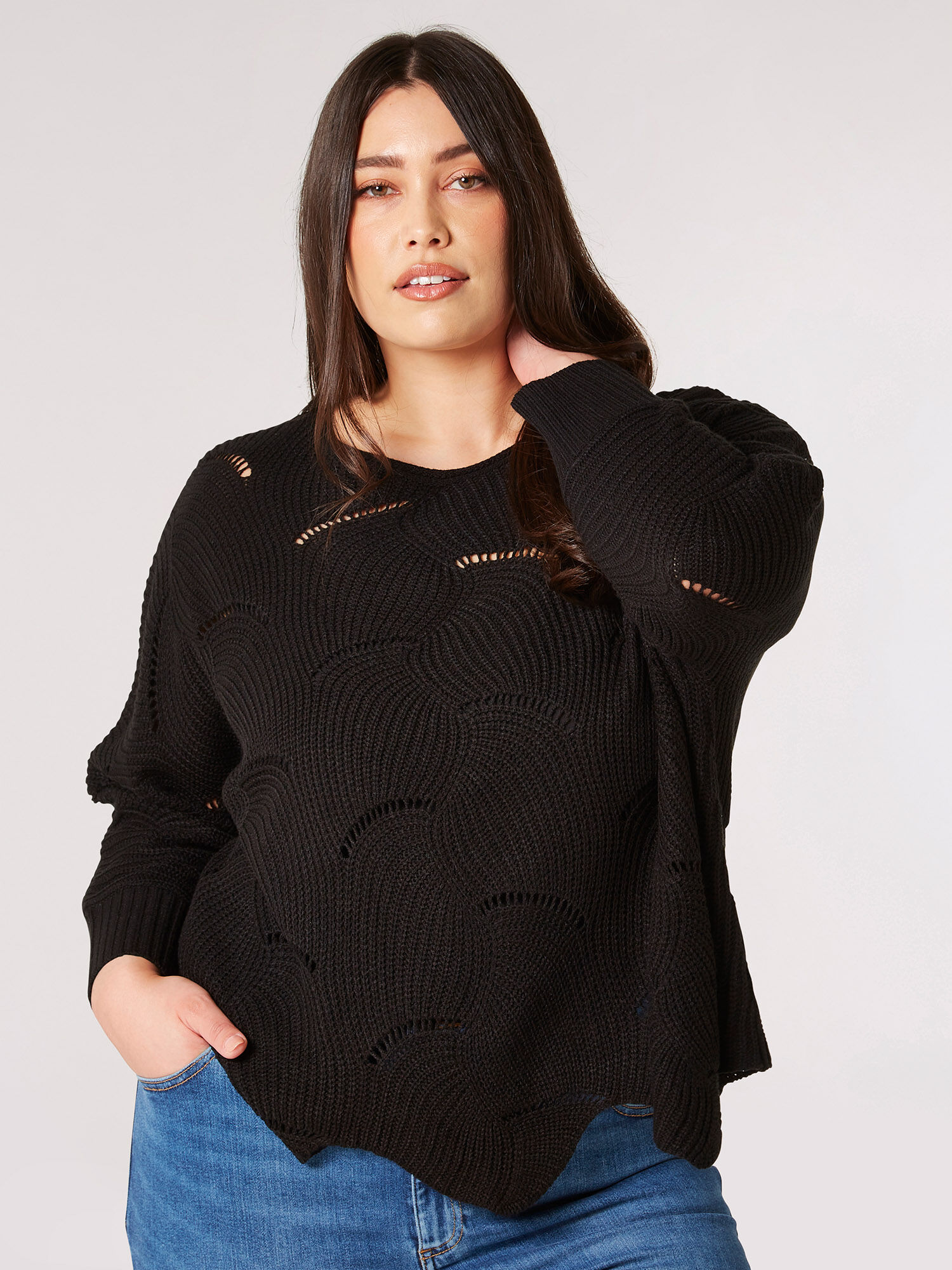 Black batwing sweater cheap