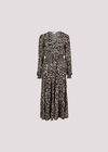 Abstract Print Tiered Midaxi Dress, Black, large