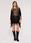 Ladder Back Festival Poncho, Black, large