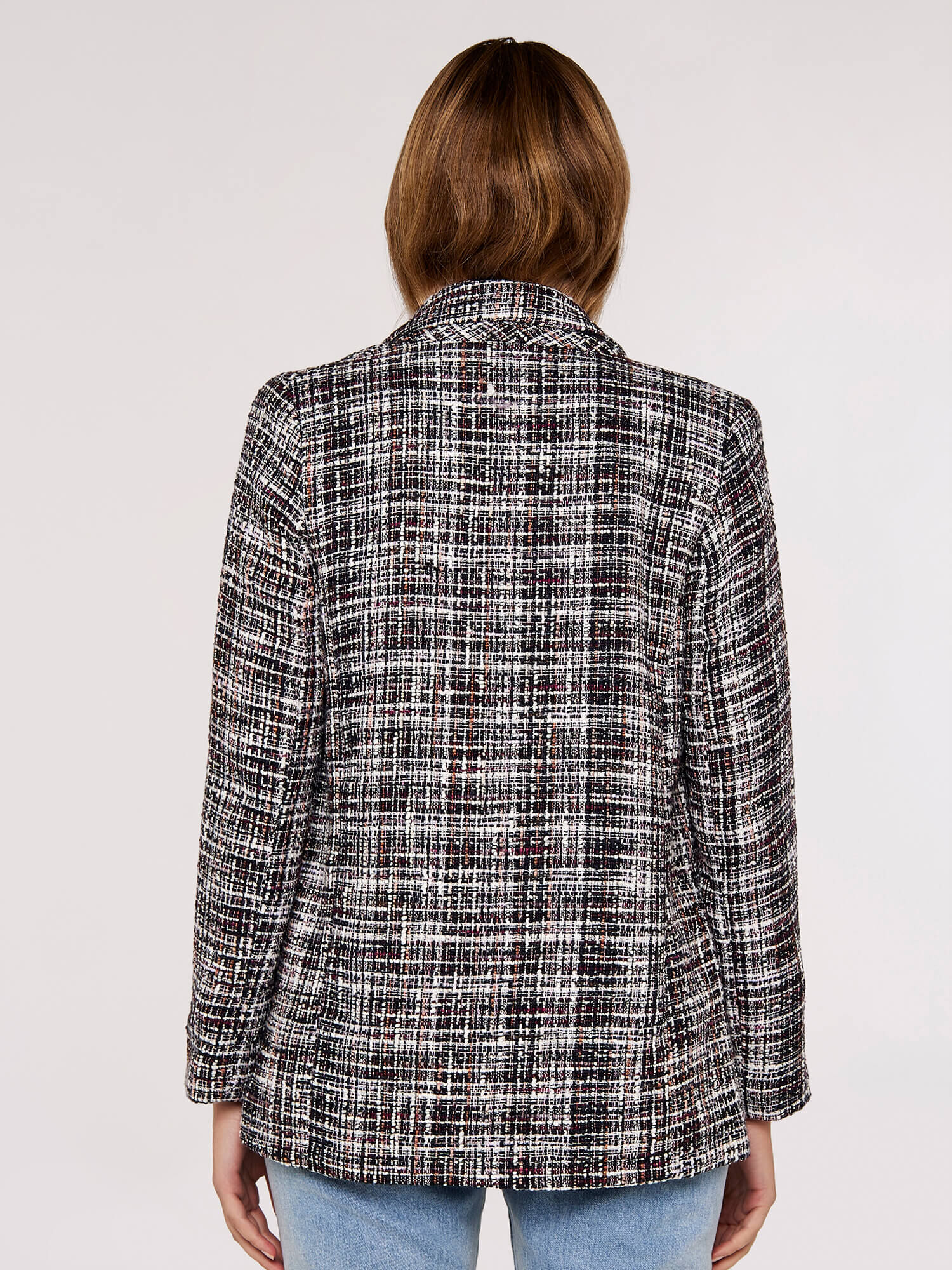 Oversized store checkered blazer