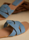 Denim Summer Sandals, Blue, large