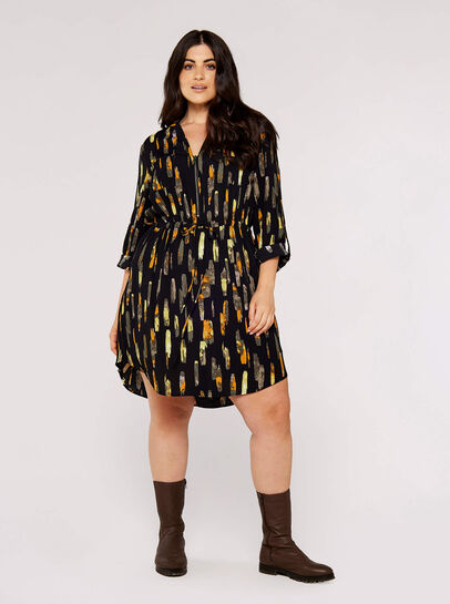 Curve Brushstroke Mini Dress