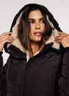 Multi-panel Puffer Coat, Black, large