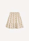 Floral Embroidered Mini Skirt, White, large