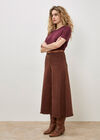 Giana High Waist Palazzo Jeans, Rust, large