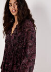 Batik Paisley Mini Dress, Burgundy, large