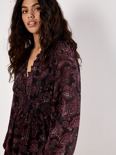 Batik Paisley Mini Dress