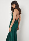 Backless Satin Maxi Dress, Green, large