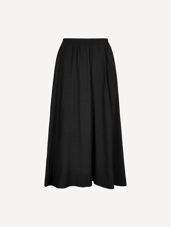 A-Line Midaxi Skirt, Black, large