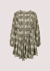 Ikat Mini Dress, Khaki, large