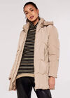 Hooded Puffer Jacket, Stone, large