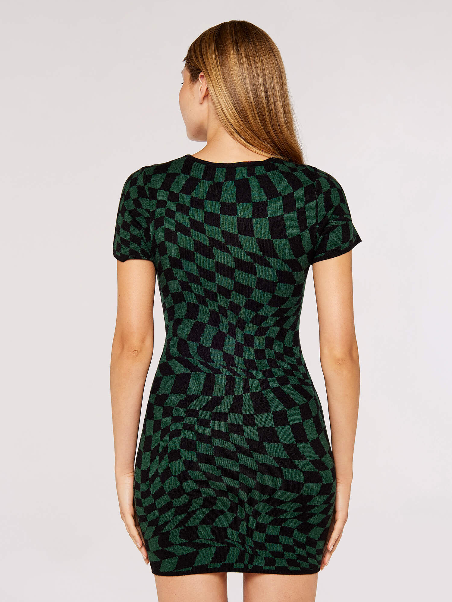 【美品✨】Pantheon Checked Knit Dress Check Bodycon Knit Dress
