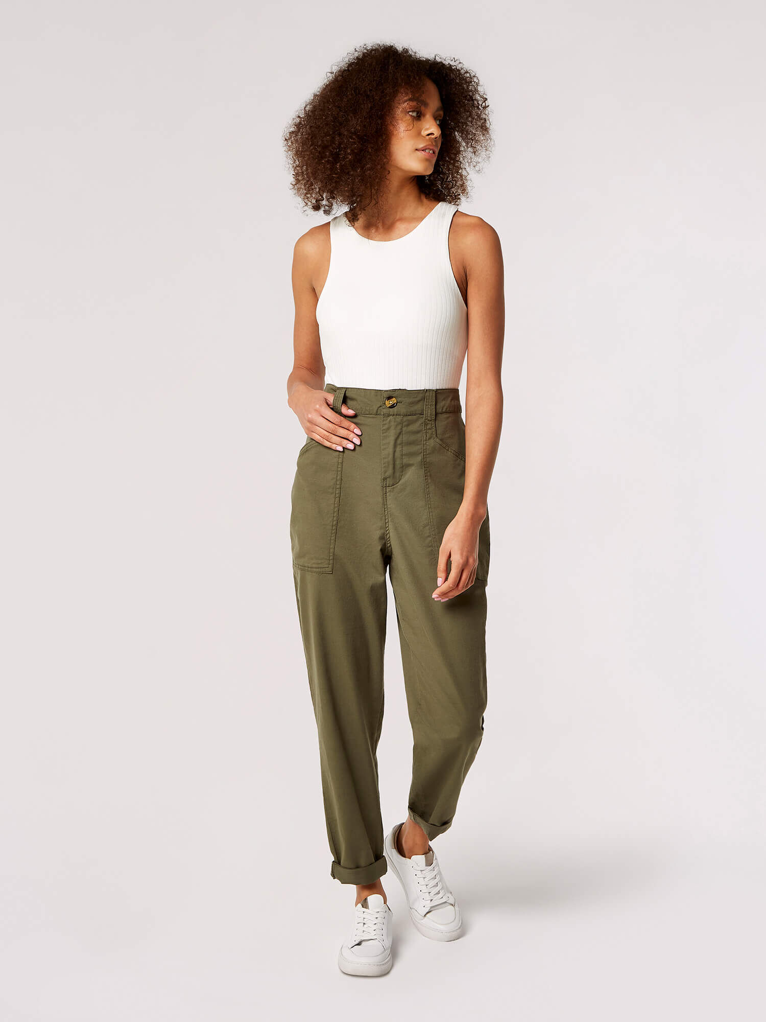 Mid rise straight leg pants cheap
