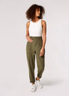 Mid-Rise Straight Leg Trousers, Khaki, large