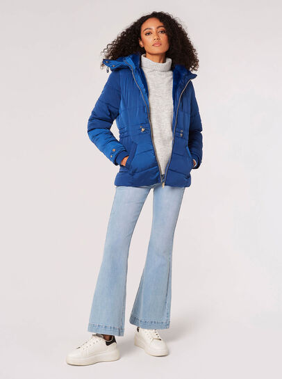 Faux Fur Hood Puffer Jacket