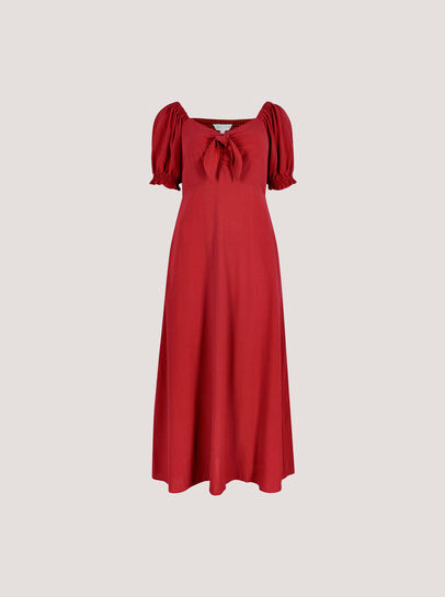 Tie Detail Milkmaid Midaxi Dress