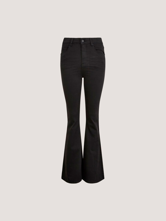 Lola Flare Jeans, Black, large