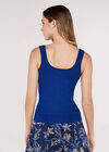 Knitted Tank Top, Blue, large