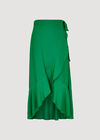 Ruffle Wrap Maxi Skirt, Green, large