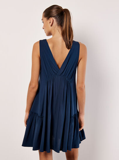 Embroidered Blooms Swing Mini Dress
