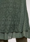 Vintage Floral Lace  Dress, Khaki, large