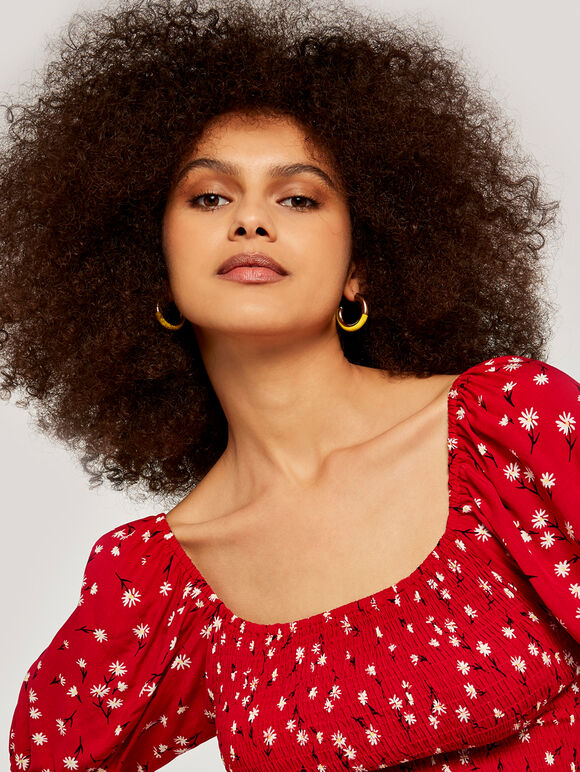 Enamle Hoops, Yellow, large