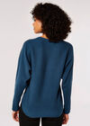 Stud Detail Batwing Jumper, Teal, large