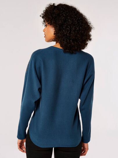 Stud Embellished Batwing Jumper