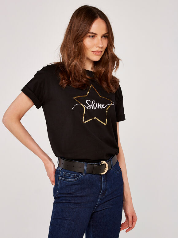 Shine T-Shirt, Black, large