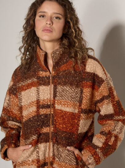 Soft Boucle Check Jacket